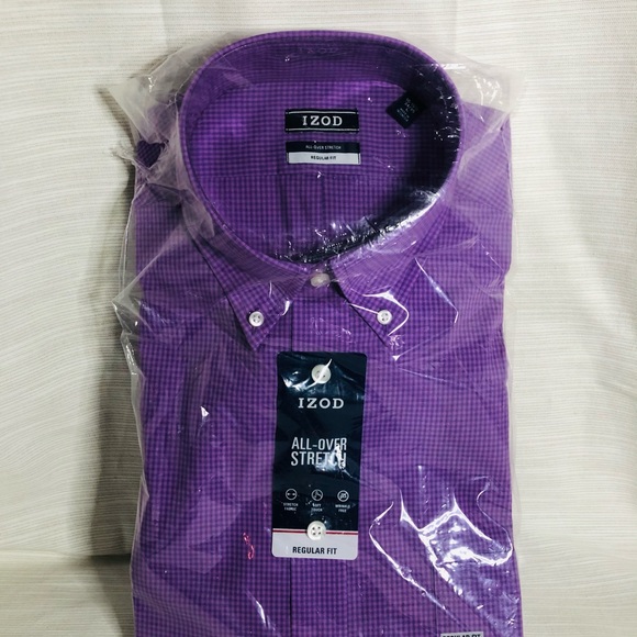 New IZOD Reg Stretch Dress Shirt 16/16.5 - 34-35 - Picture 3 of 3